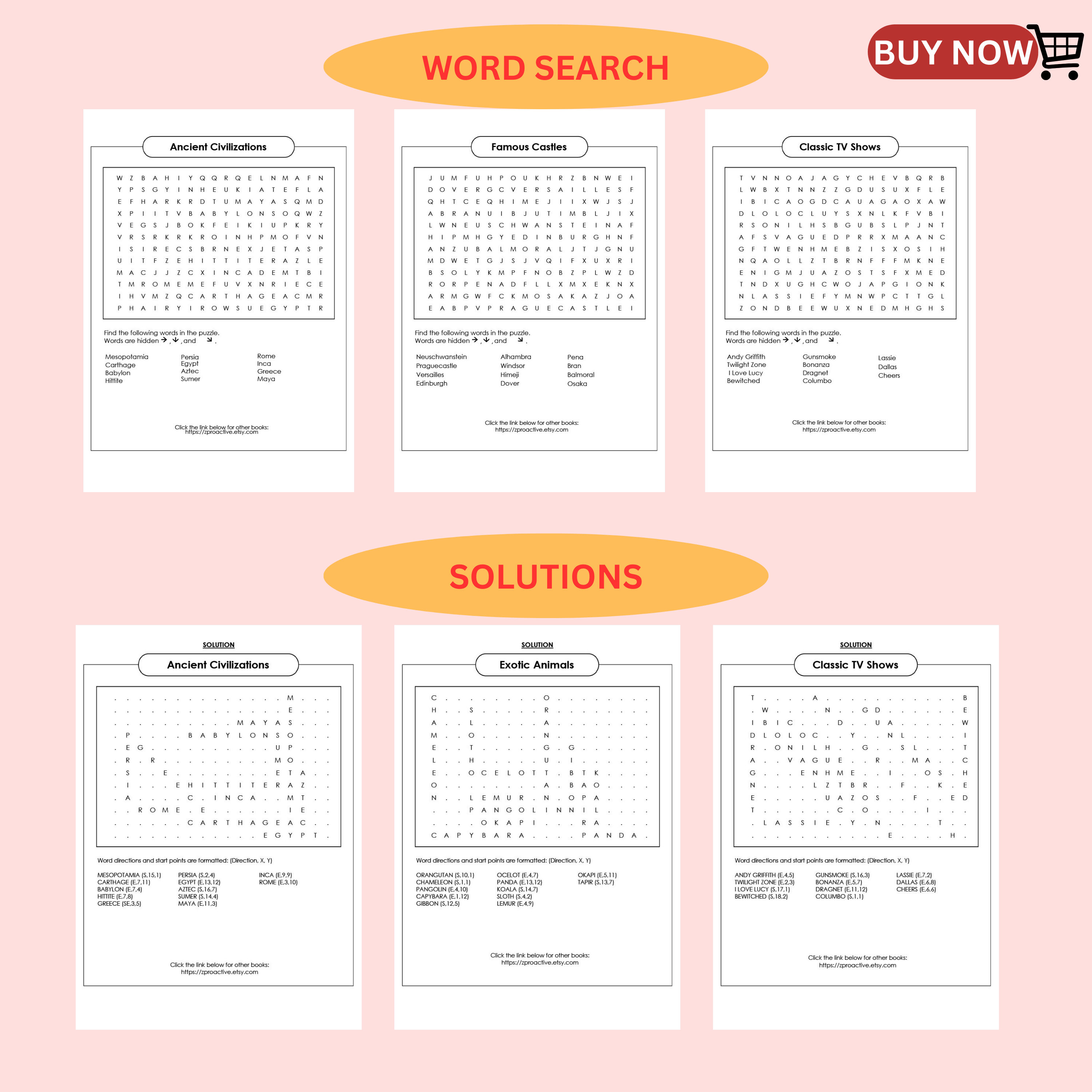 100 Page Relaxing Word Search Puzzles for Adults, Seniors & Teens
