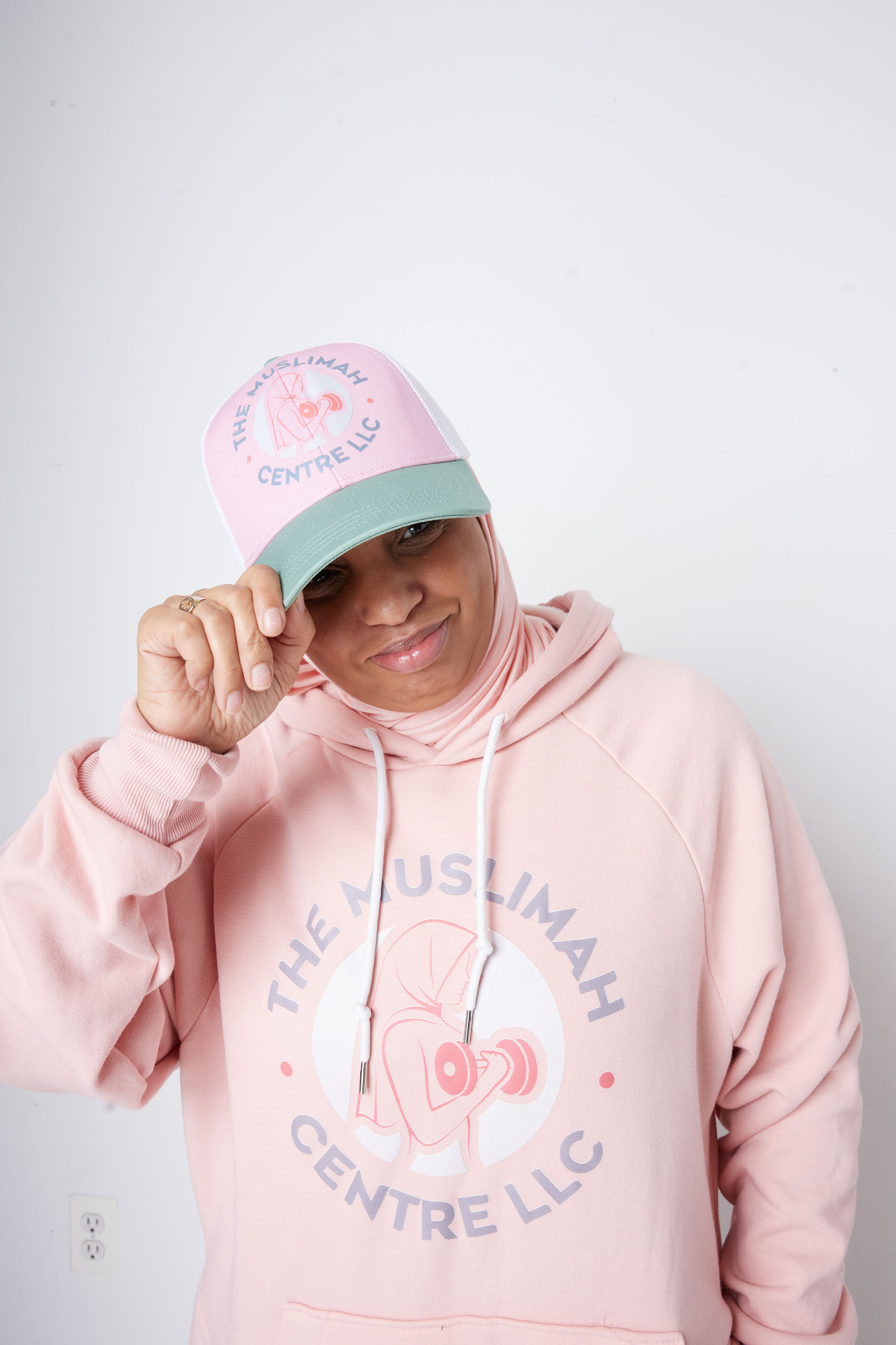 Pink and Gray Classic Cap