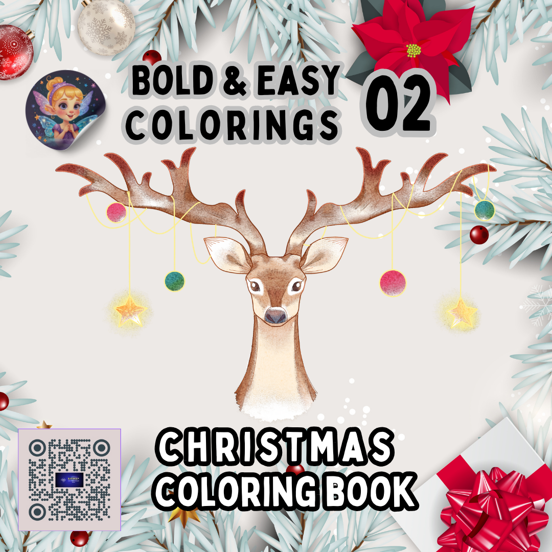 Bold and Easy Christmas Coloring Book 02