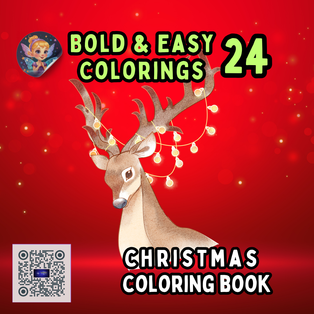 Happy Deer Coloring Book 24