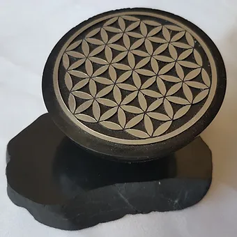 Demi-sphère de massage motif fleur de vie 7 cm avec support