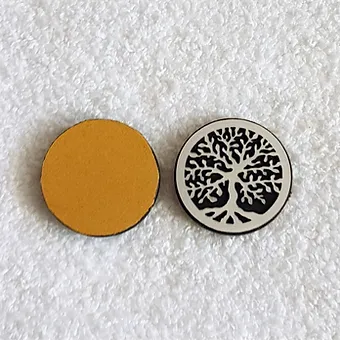 Pastille adhésive Arbre de Vie Argent 2.5 cm diamètre