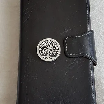 Pastille adhésive Arbre de Vie Argent 2.5 cm diamètre