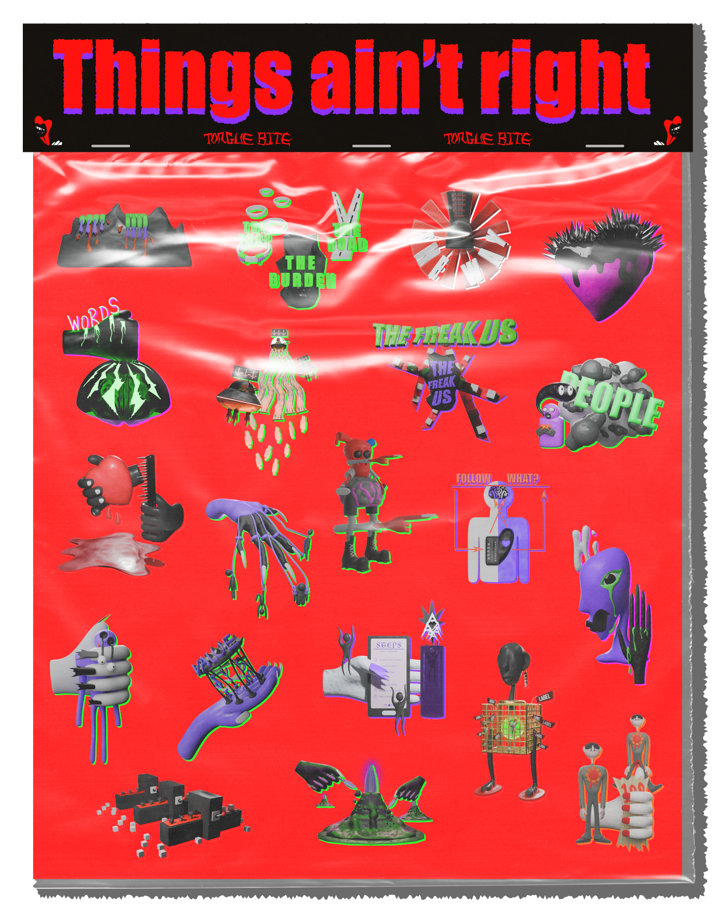 Things Ain't Right 3D digital stickers package