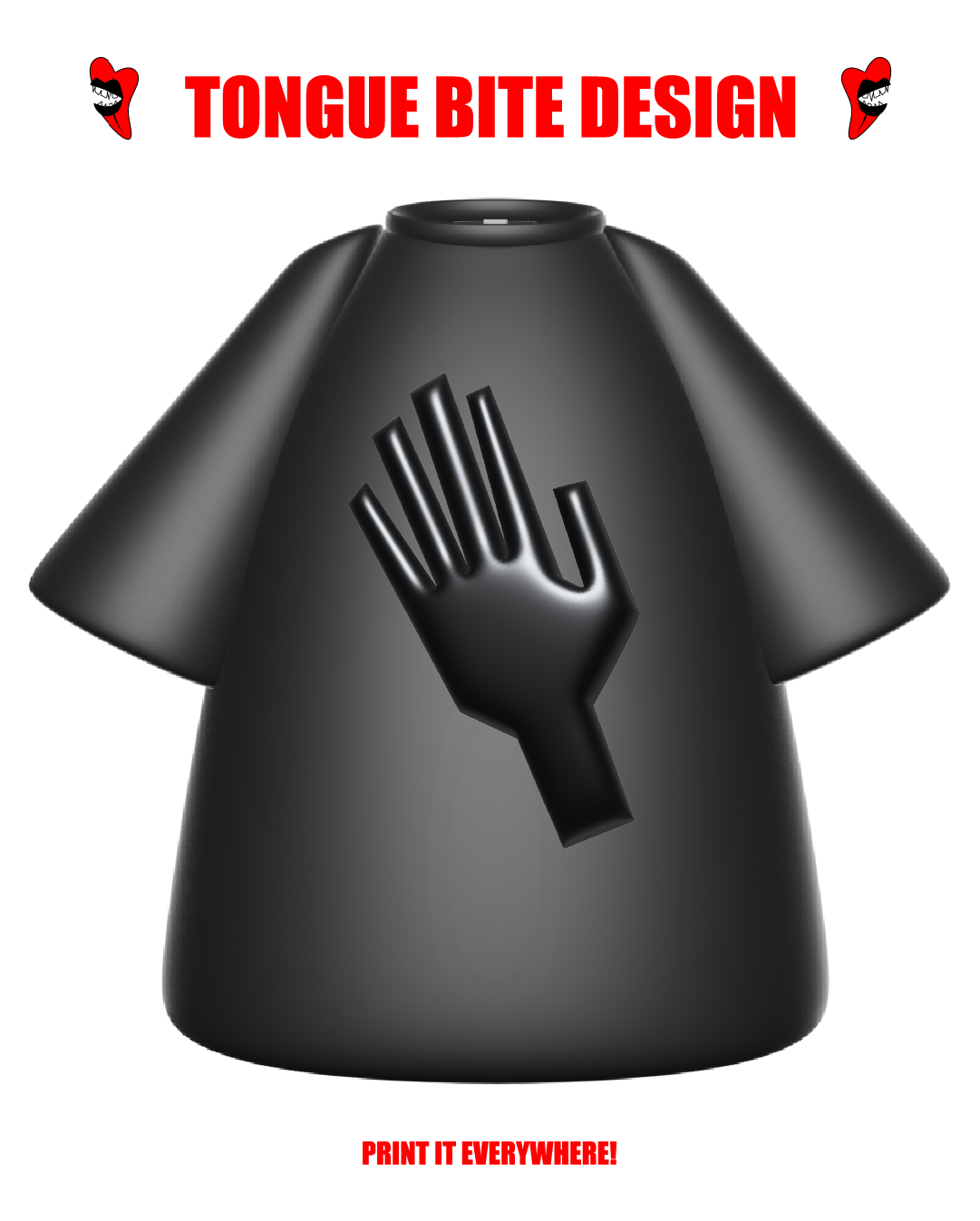 Black hand 3d inflation effect