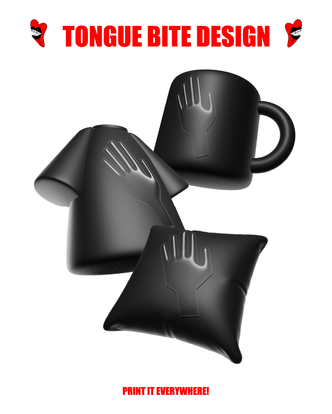 Black hand 3d inflation effect