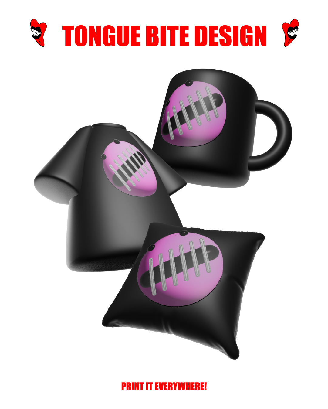 Pink ball with locked mouth