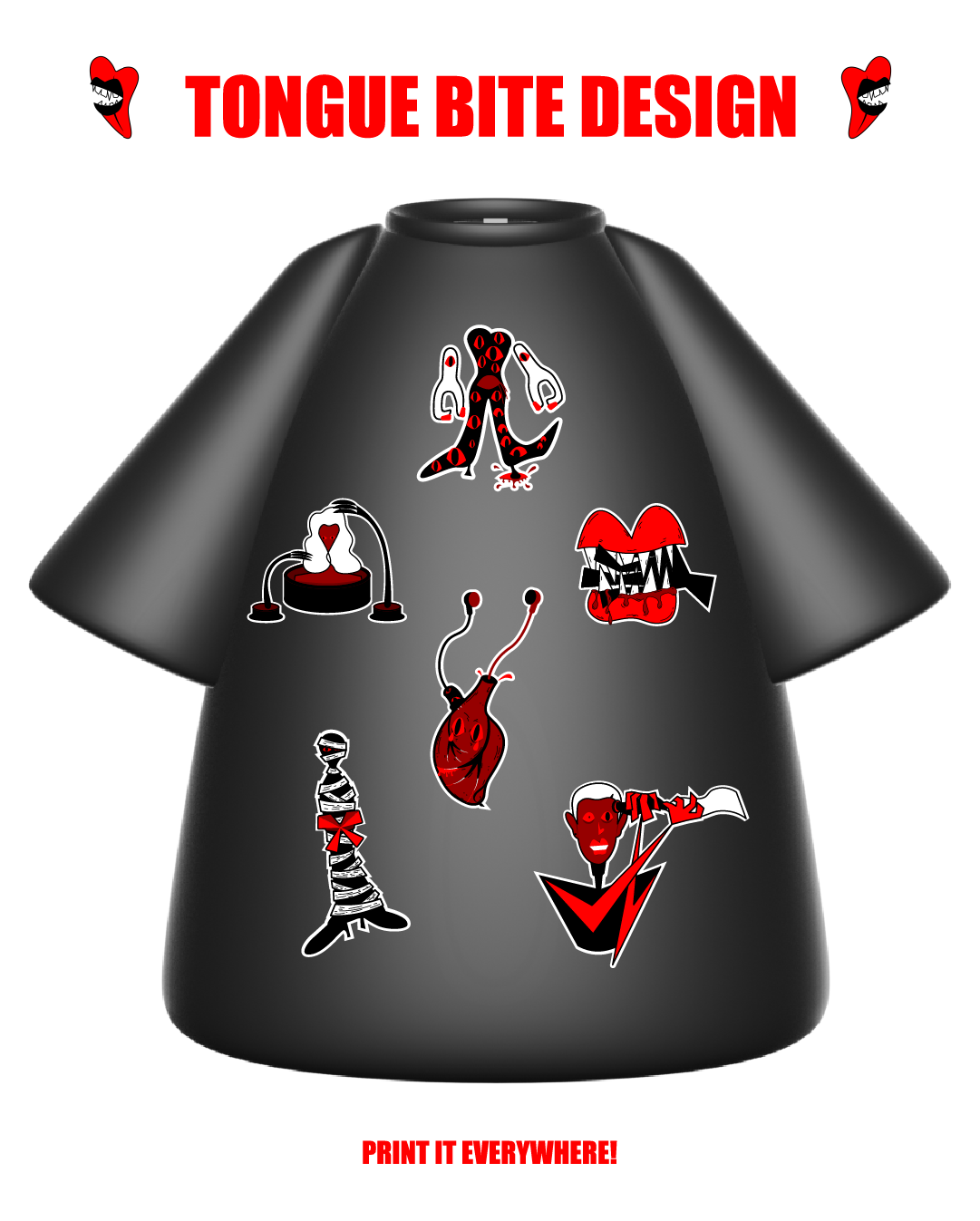 Freak Show 2D digital stickers package