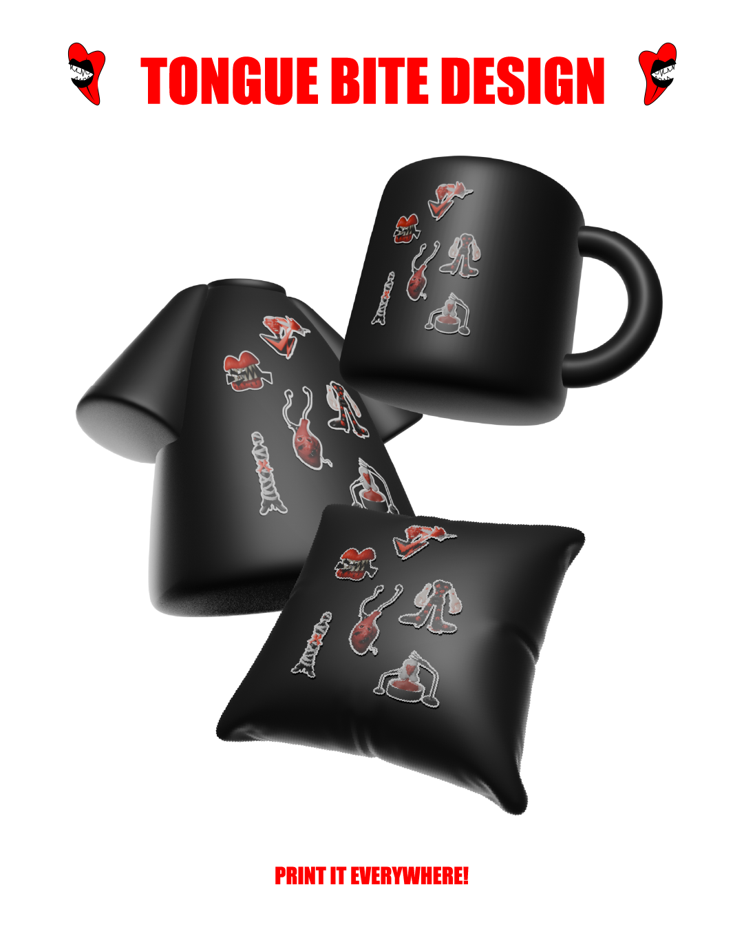 Freak Show 3D digital stickers package