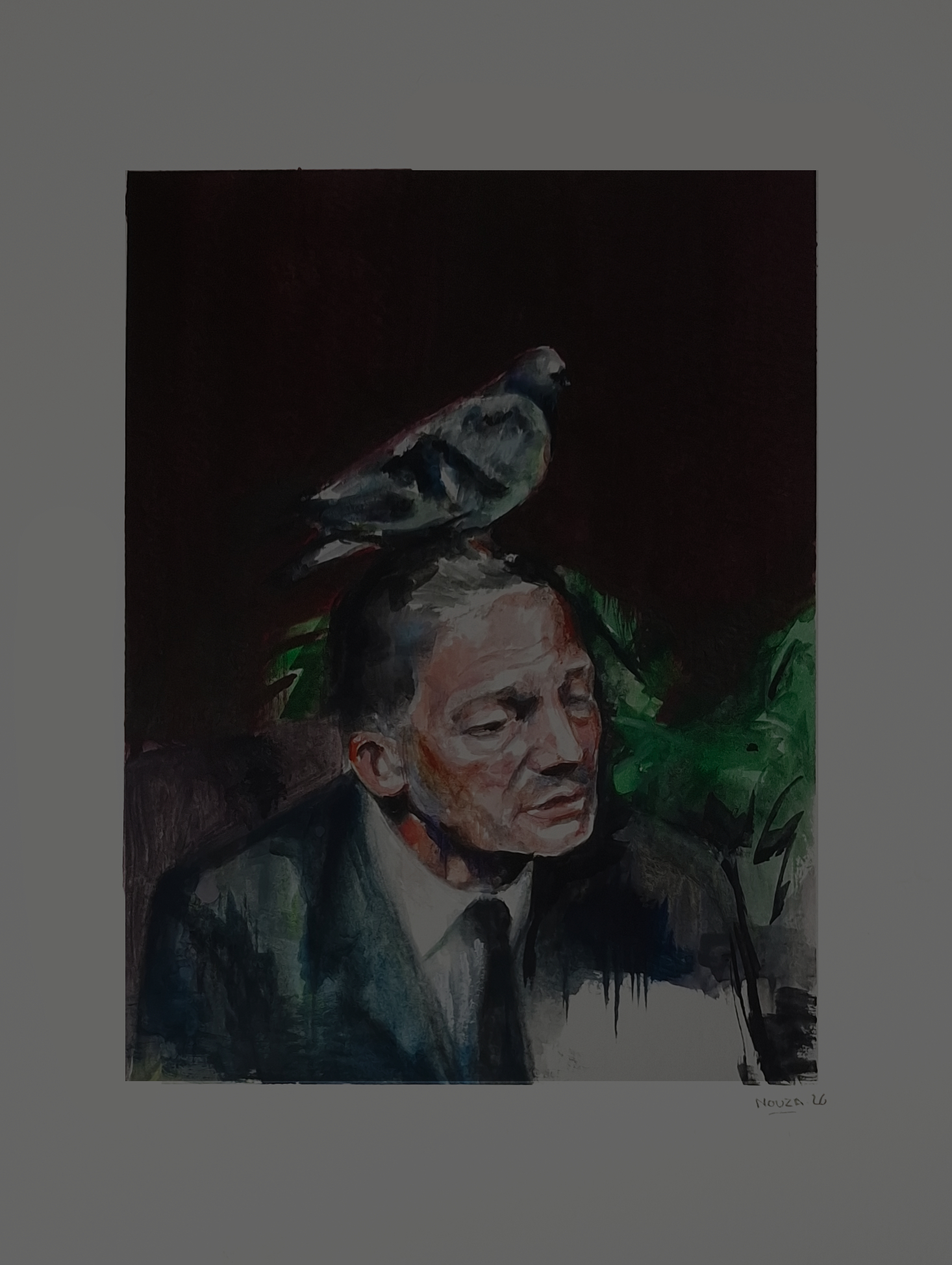 Pigeon refuses to leave, he accept it.