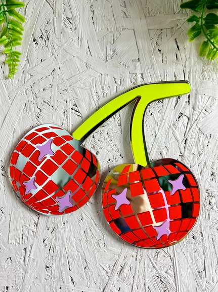 Miroir Disco cerise 