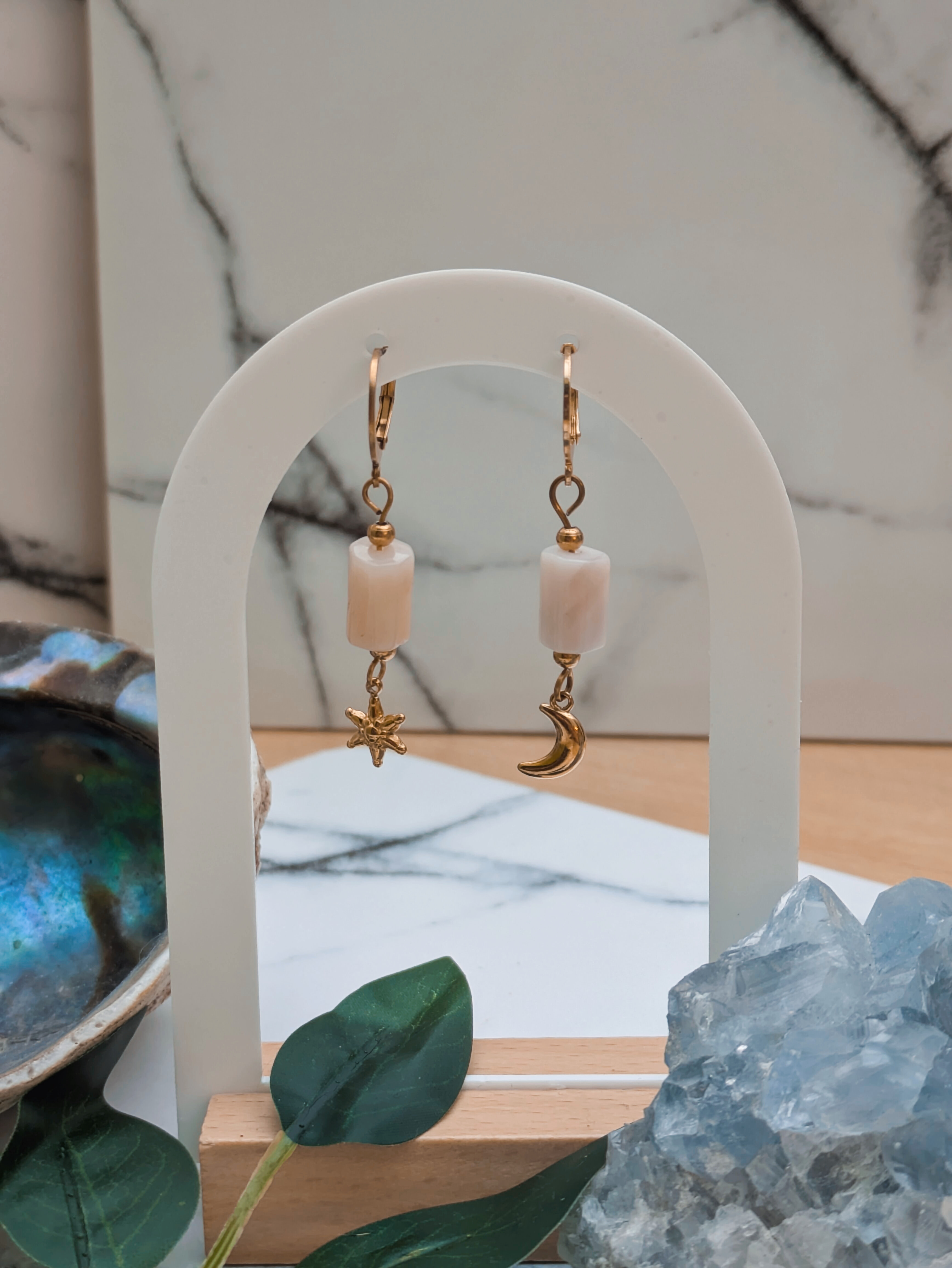 Atelier de Cassie - Boucles d'oreilles "Opale"