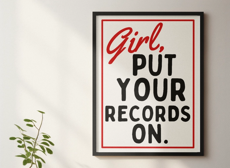 Affiche "Put your records on"