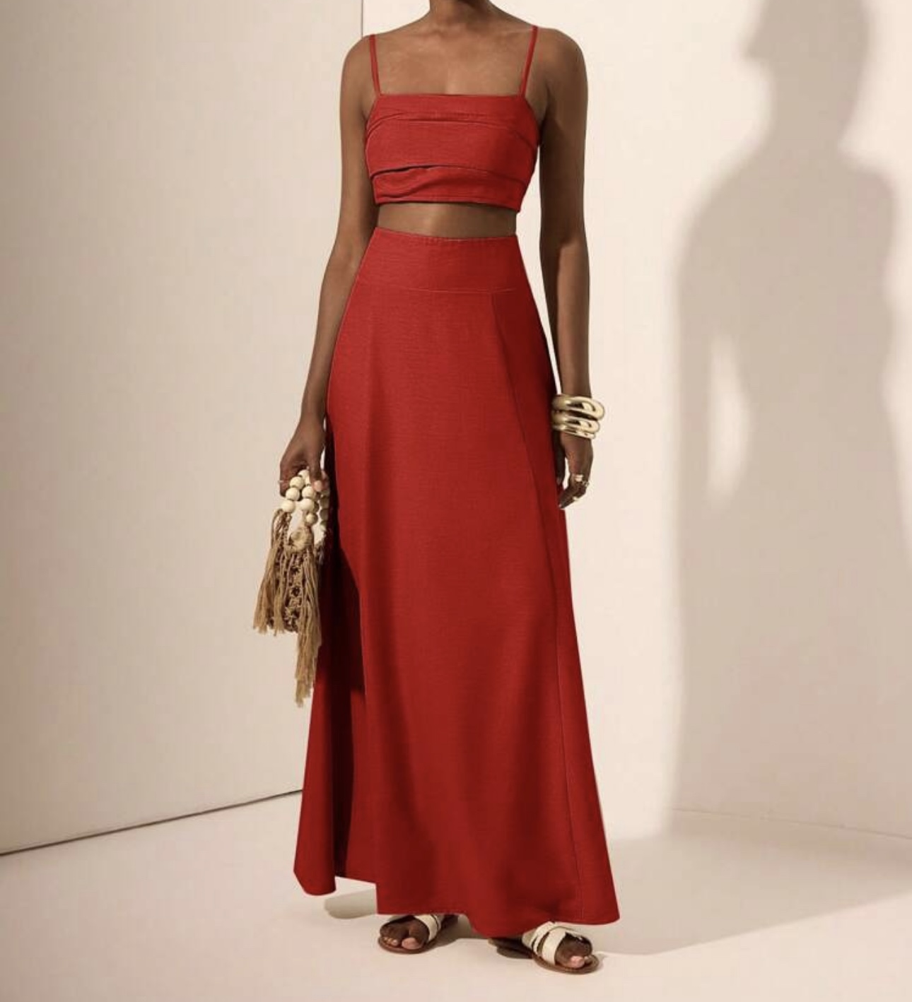 Tenue deux pièces en lin mélangé