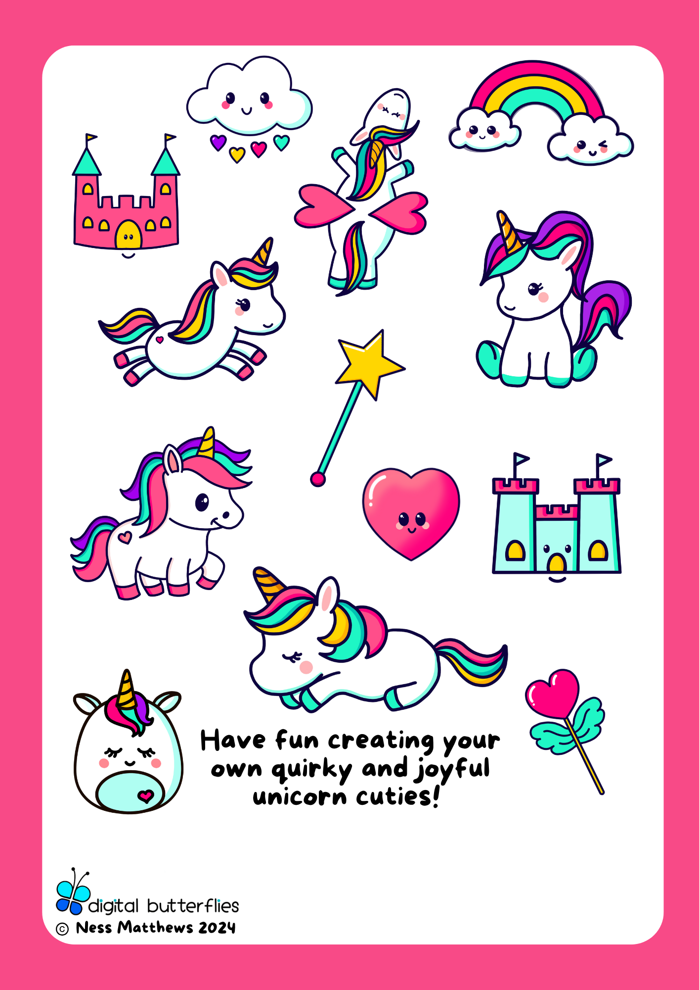Unicorn Cuties Downloadable PDF book