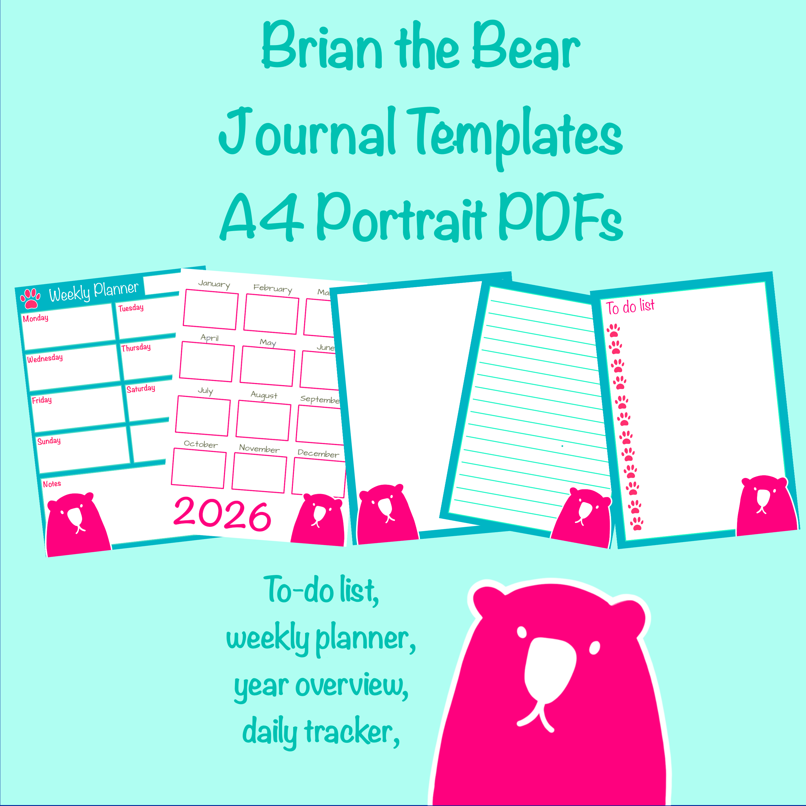 Brian and the Bears Journal Pages (PDF)