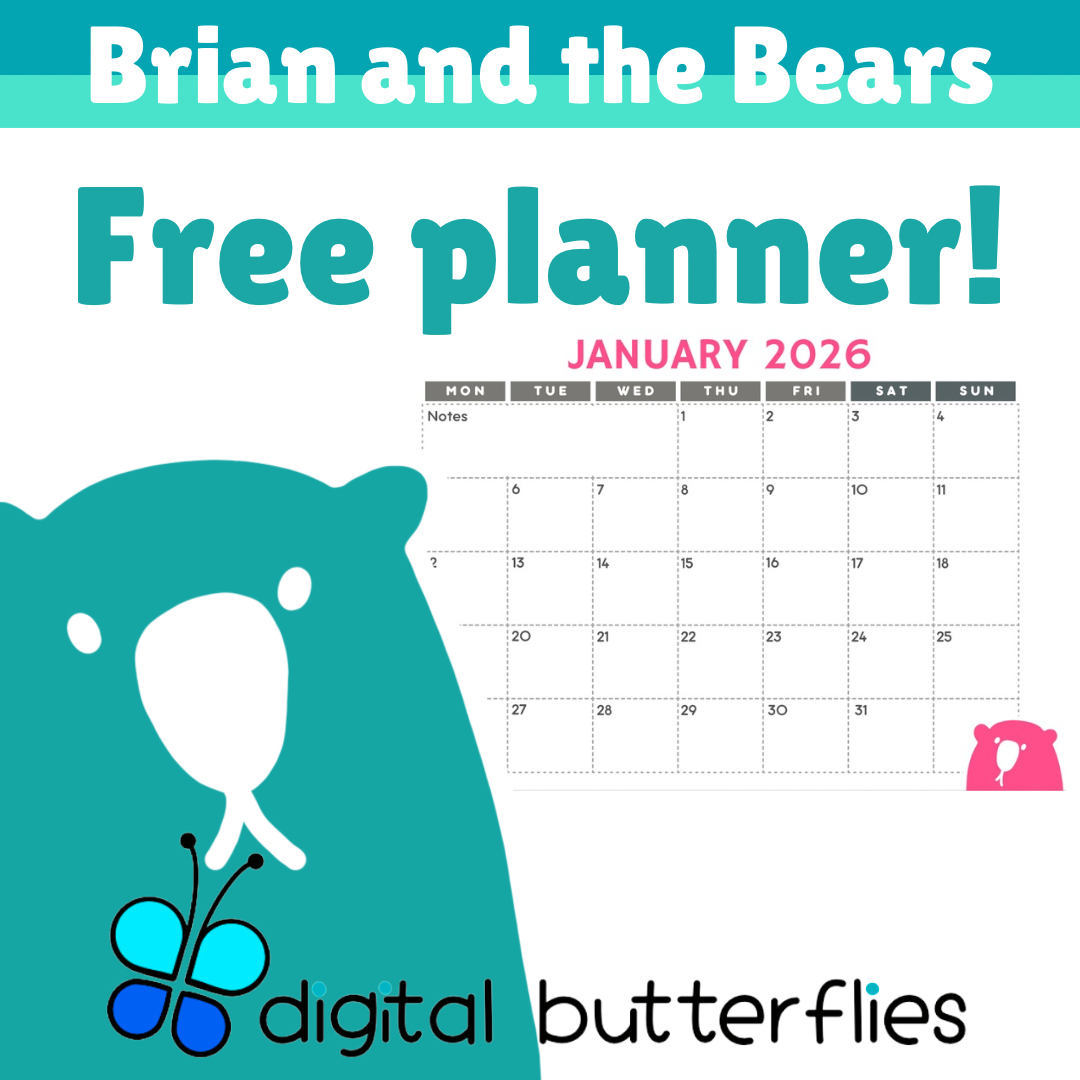 FREE 2026 Monthly planner:: Brian and the Bears