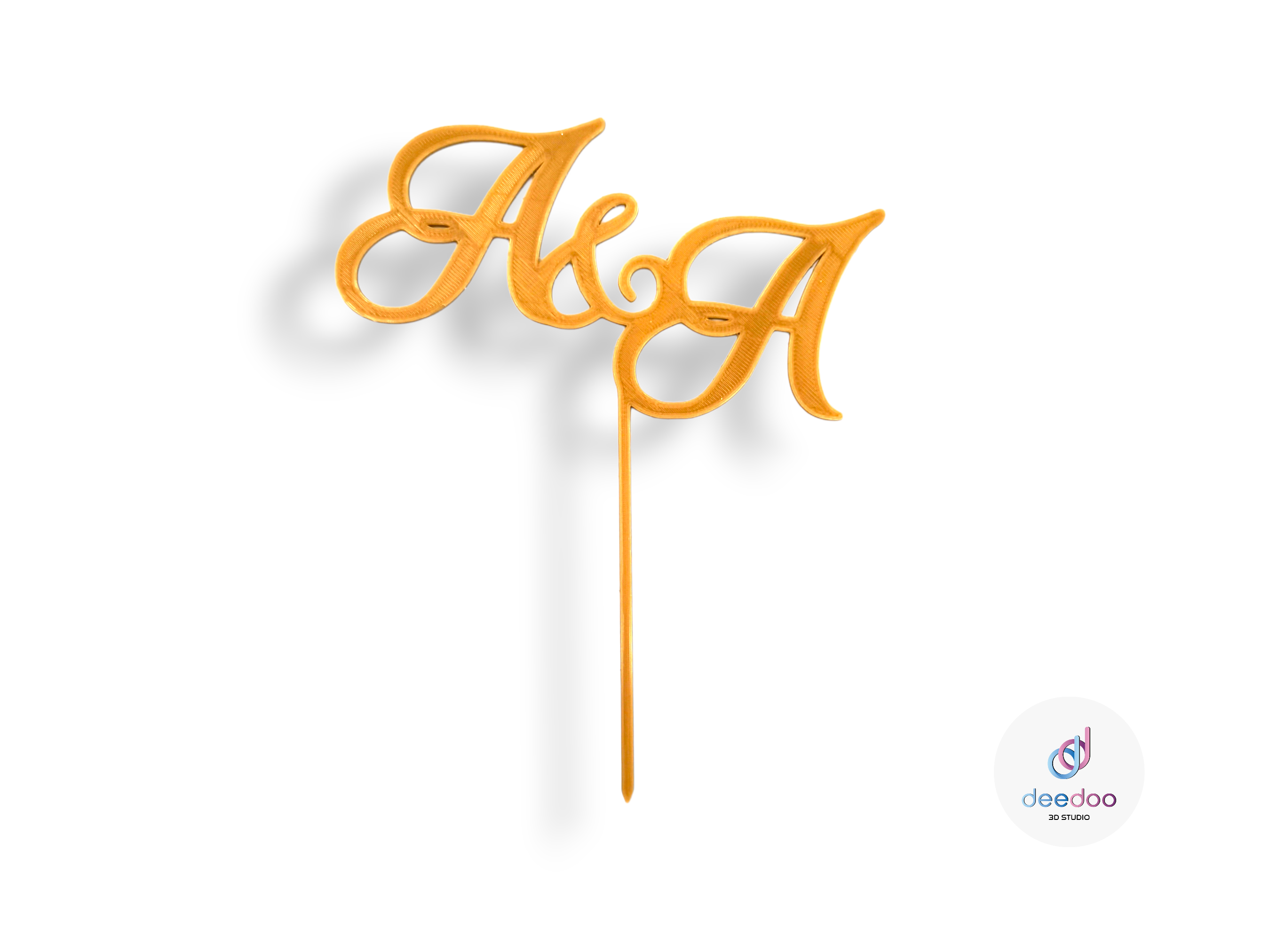 Cake topper con iniziali personalizzabili 