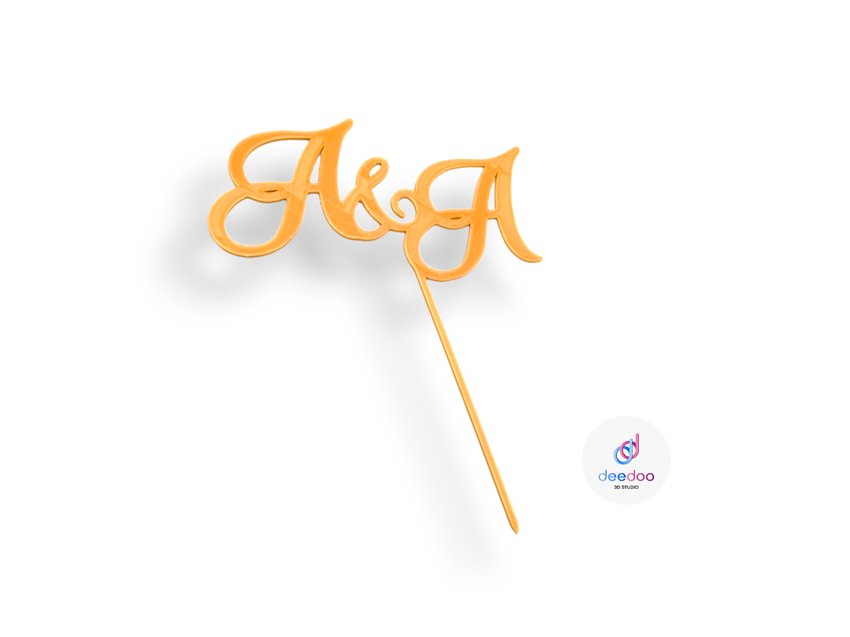 Cake topper con iniziali personalizzabili 