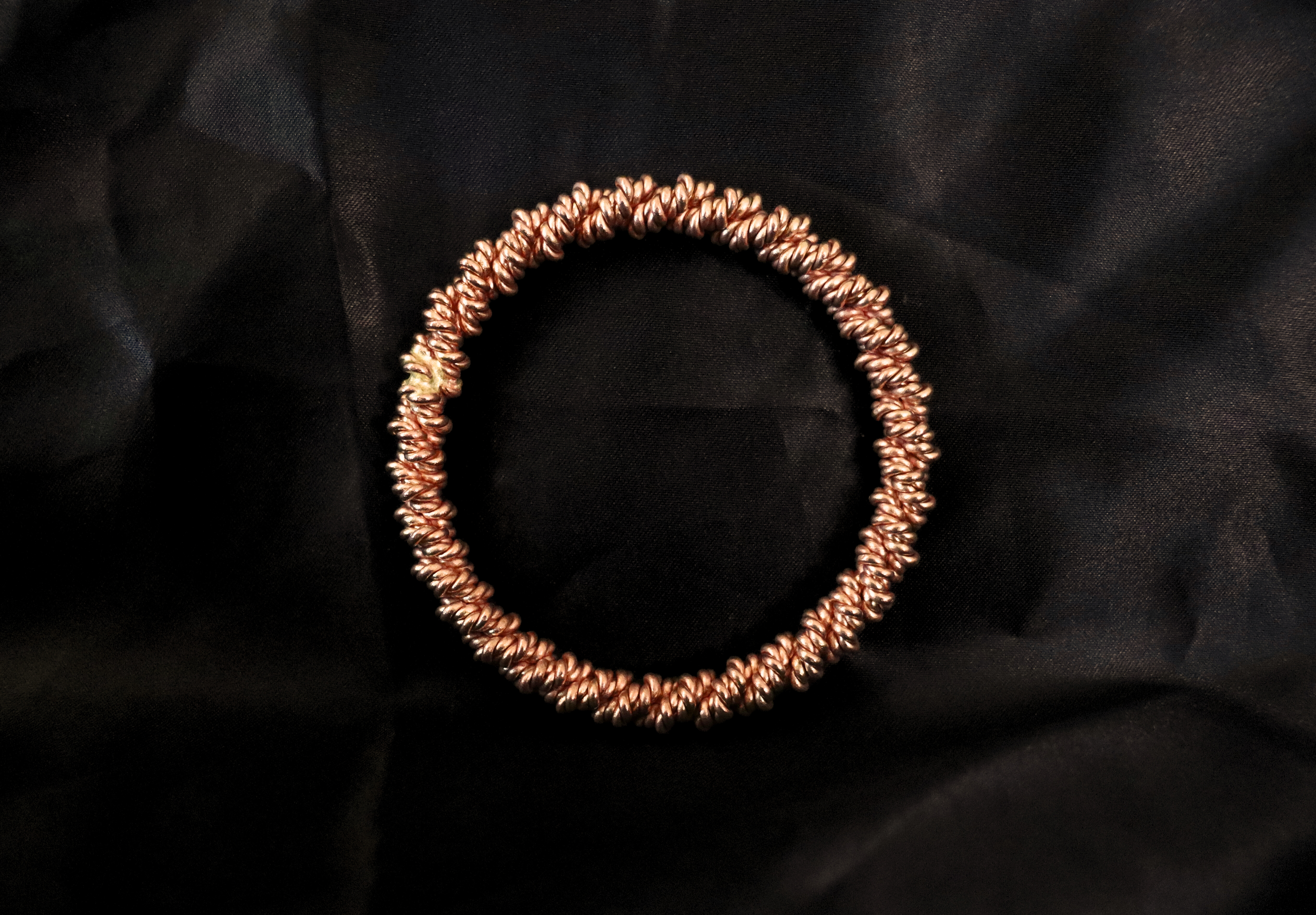 Thick Triple Twist Copper Tensor Ring: 177Mhz Frequency Lost Cubit