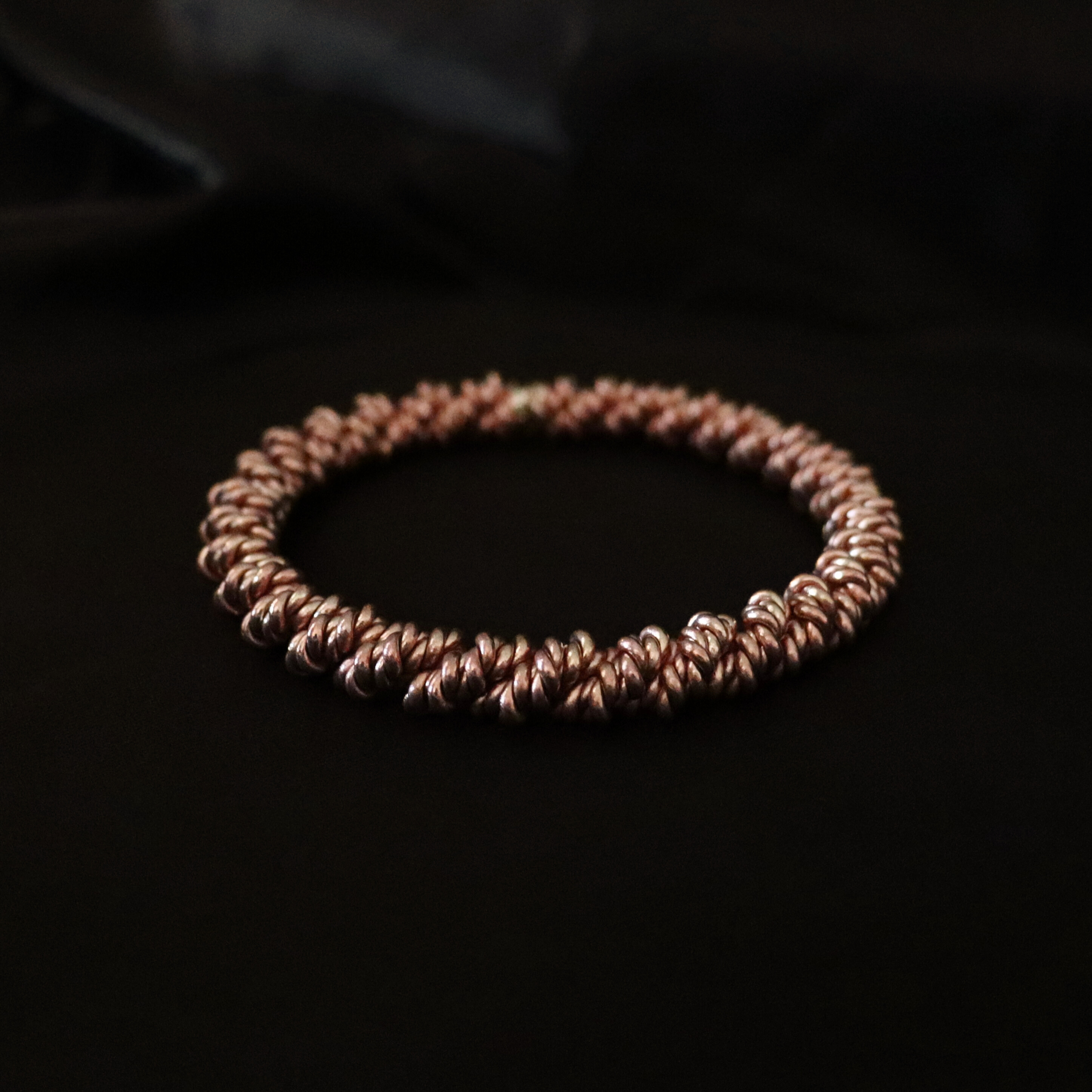 Thick Triple Twist Copper Tensor Ring: 177Mhz Frequency Lost Cubit