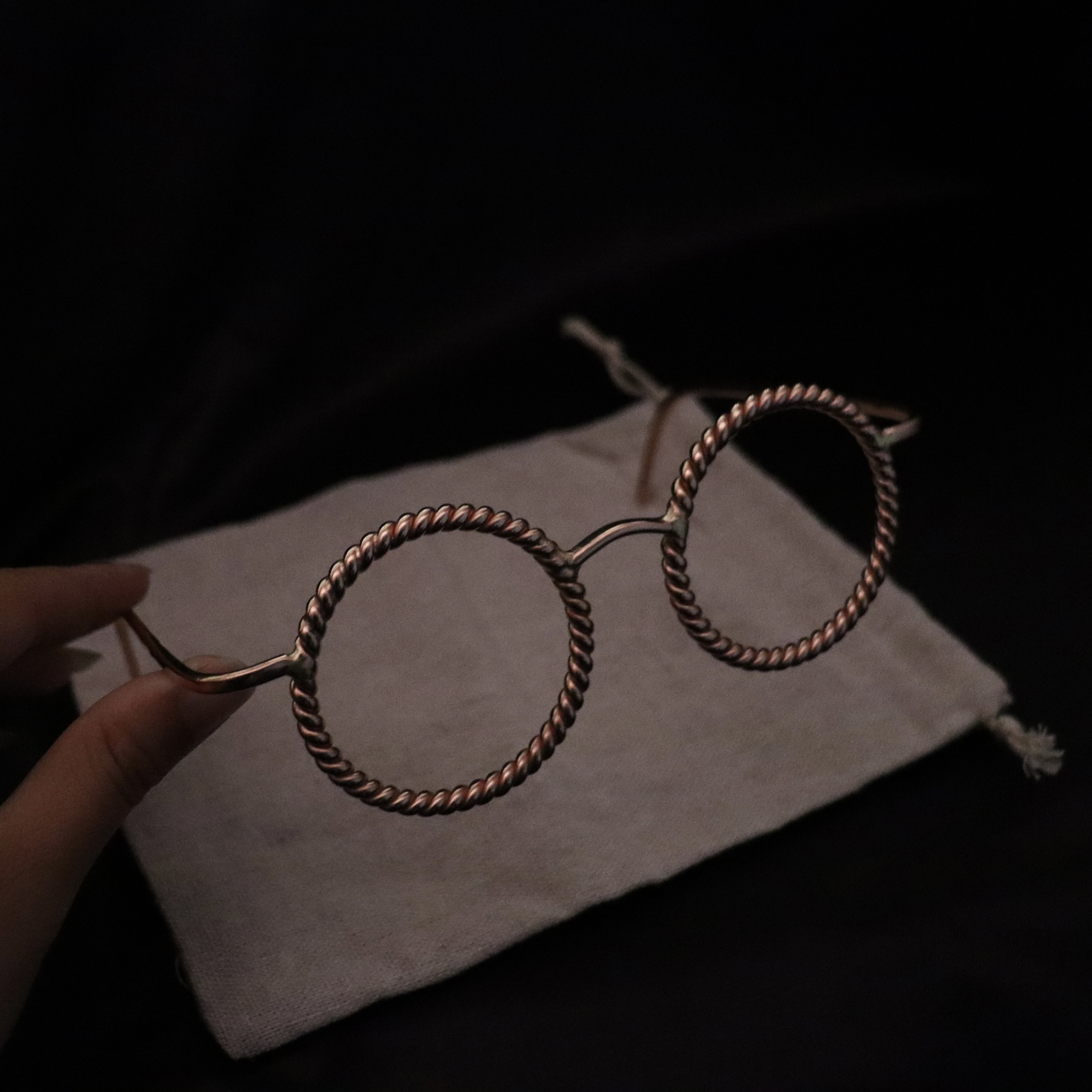 Copper Tensor Ring Eye Glasses — 177Mhz Frequency Lost Cubit - Heal Eye sight - Meditation tool - Doof Festival Wear
