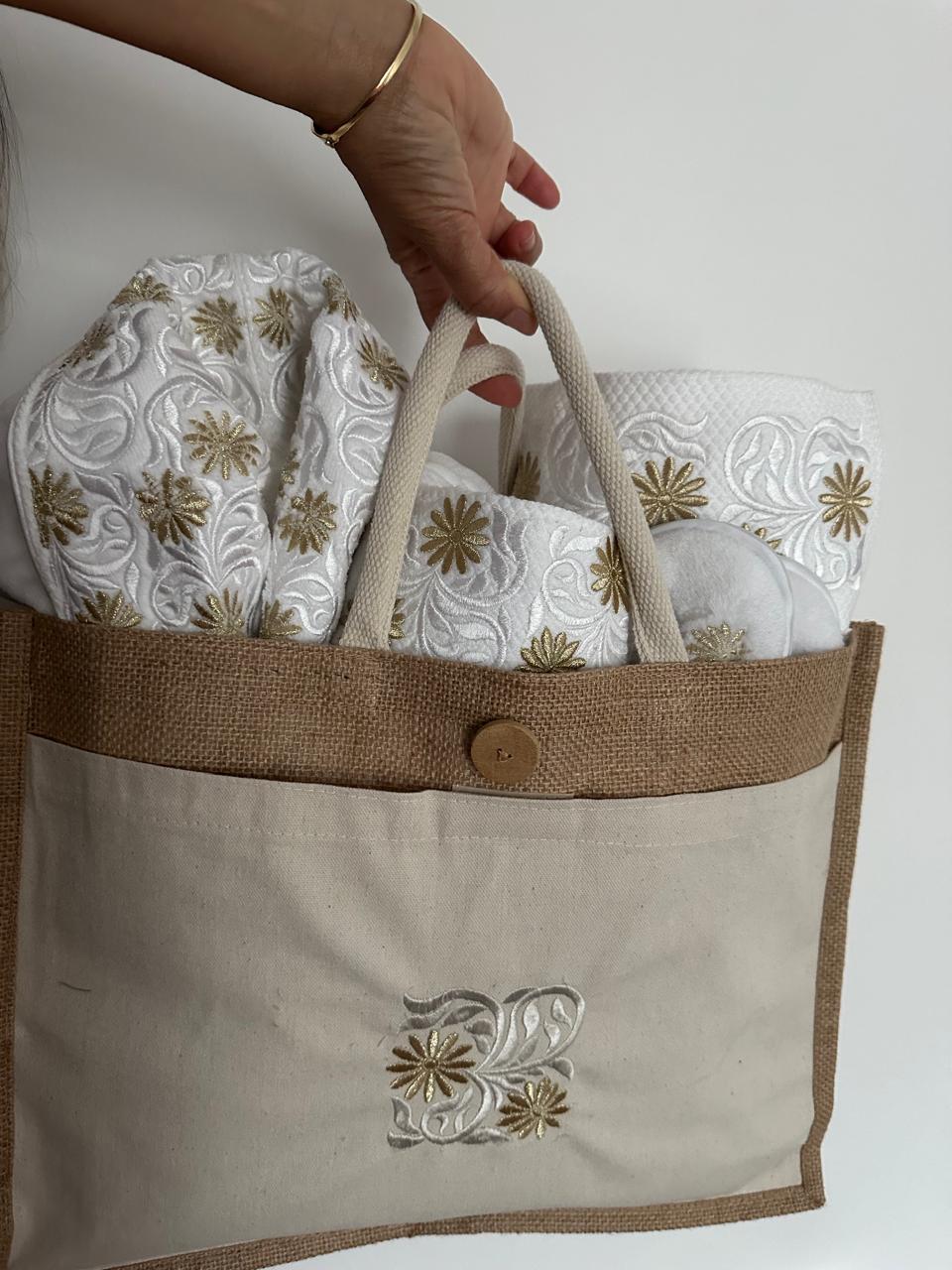 Luxury Elegant Velvet Bathrobe set