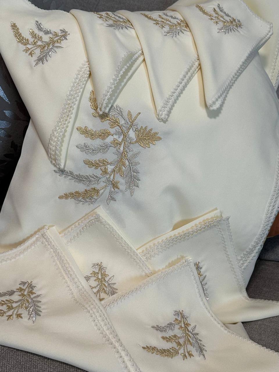 Elegant embroidered tablecloth