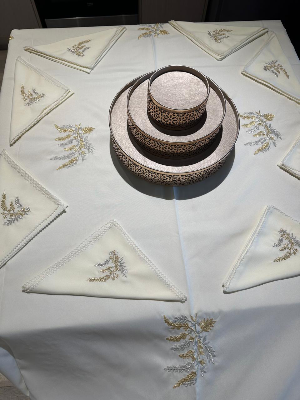 Elegant embroidered tablecloth 