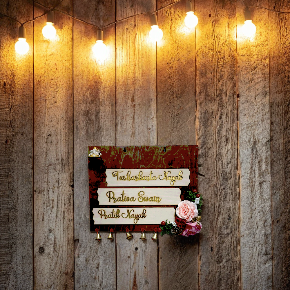 Personalized wooden Name Plate