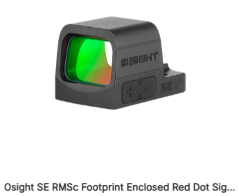 Osight SE RMSc Footprint Enclosed Red Dot Sight