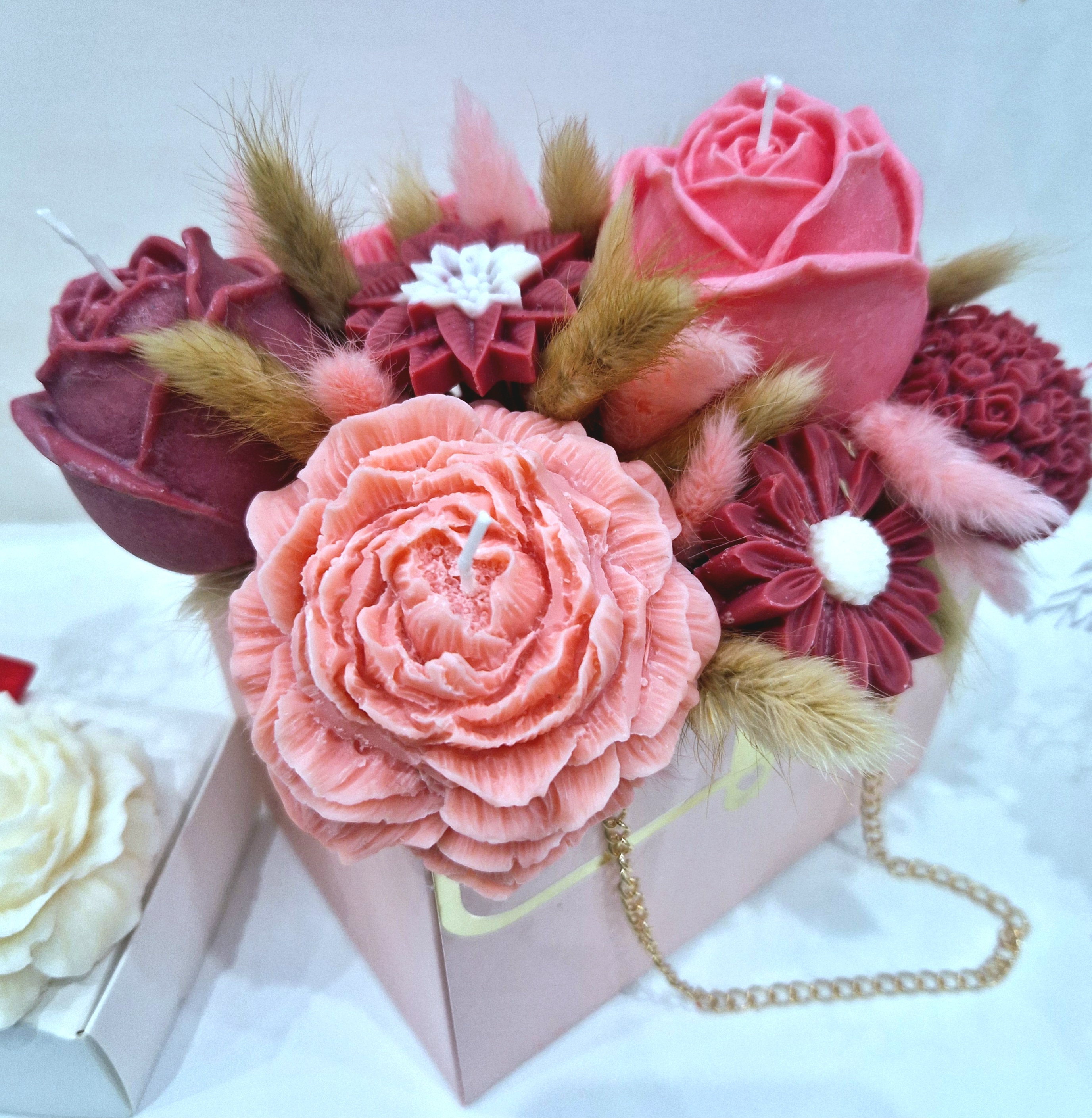 Box di Fiori in Cera di Soia Personalizzabile