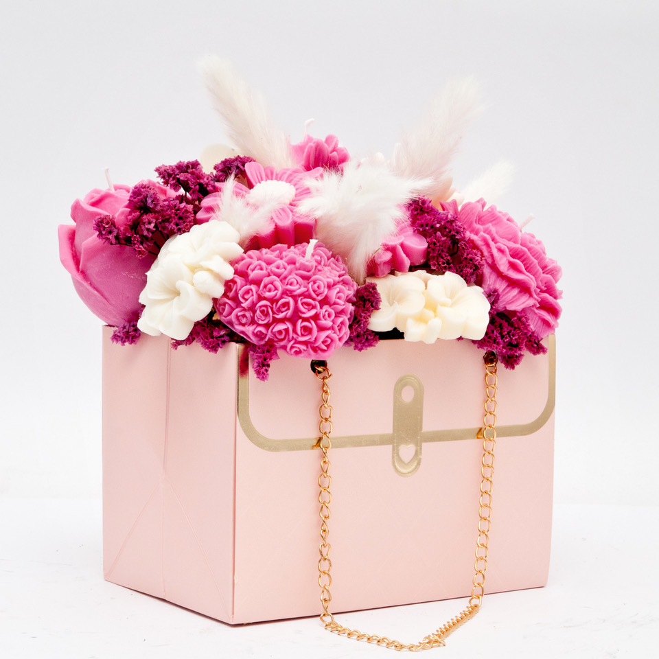 BOX DI FIORI IN CERA DI SOIA 