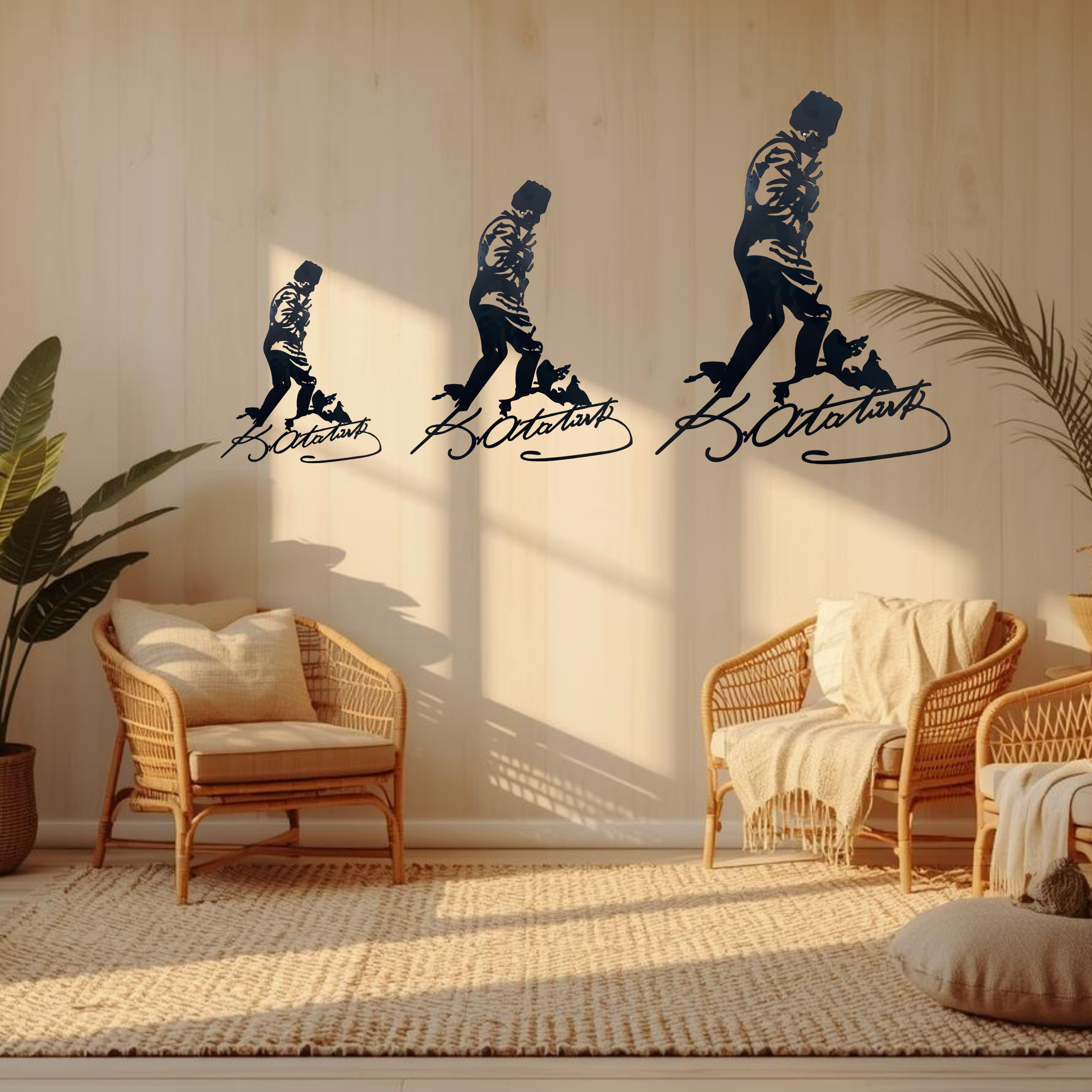 Atatürk Metal Duvar Dekoru