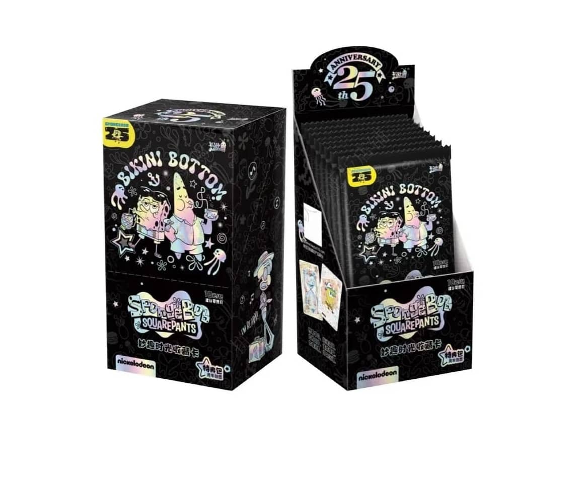 ( BOB L'EPONGE ) Display Bob L'éponge Kayou 25TH composé de 10 boosters de 5 cartes