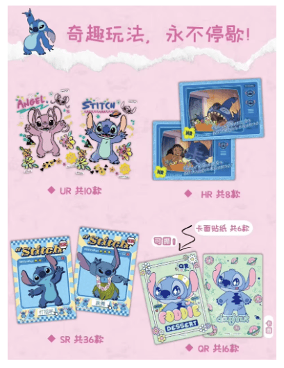 ( DISNEY ) Display Stitch Card Fun composé de 10 boosters de 5 cartes