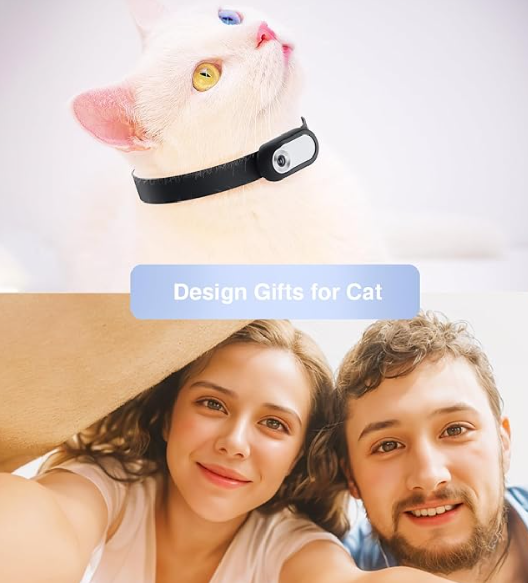 HD 1080P Cat Camera Collar,Dog Camera Collar with 32GB SD Card