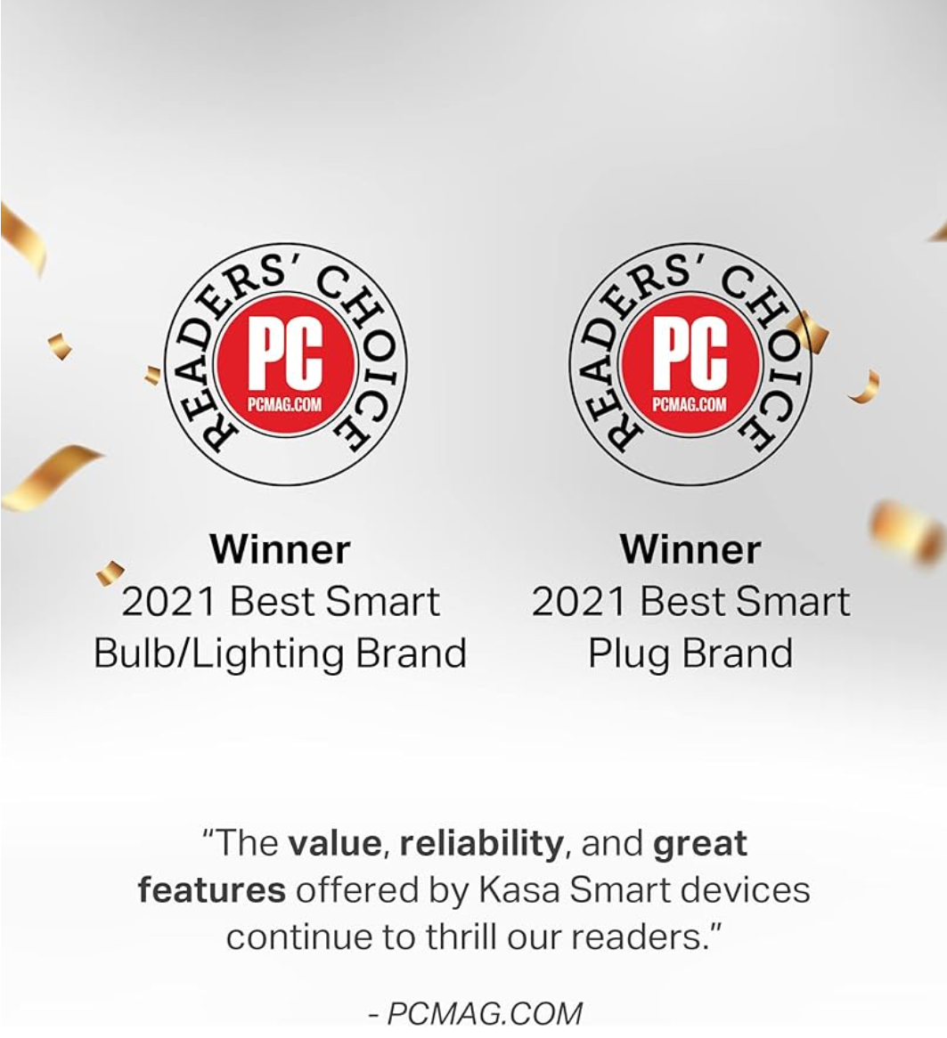 Kasa Smart Plug Mini 15A, Smart Home Wi-Fi Outlet Works with Alexa, Google Home & IFTTT, No Hub Required, UL Certified, 2.4G WiFi Only, 4-Pack(EP10P4) , White