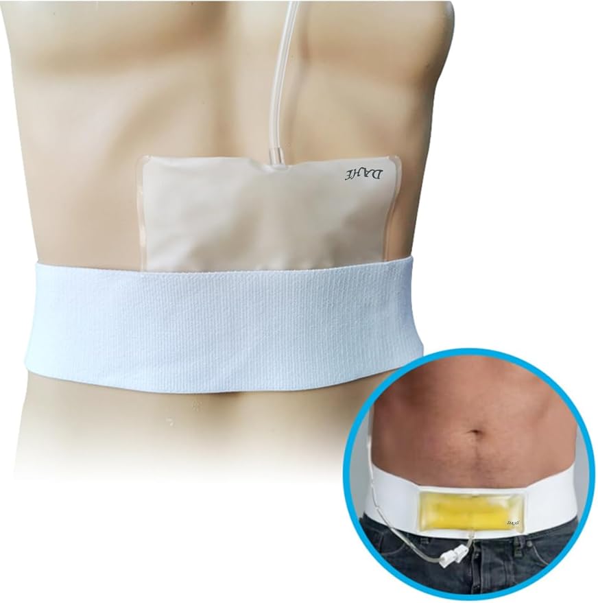 DAHE Urine Test Bag Abdominal Belt Concealed Urine Test Belt Portable Bag for Working Test Screen (Short)