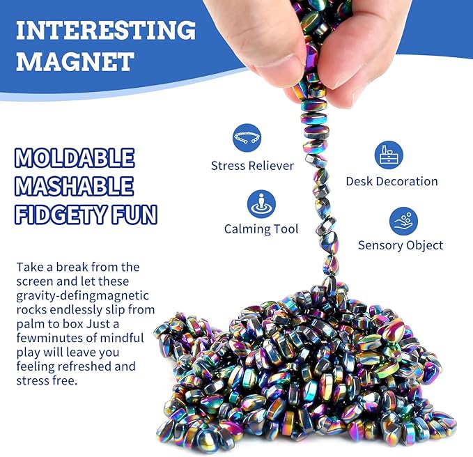 550pcs Ferrite Putty, Fidget Toys, Fidget Toys Adults, Desk Fidgets Toys for Office Stress/Anxiety Relief ,Adults Gifts