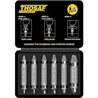 Gifts for Men,Damaged Screw Extractor Set-Valentines Day Gifts for Him,Mens Gifts,Husband,Stripped Screws Nuts & Bolts Drill Bit Tools for Easy Removal of Rusty Broken Hardware Gifts