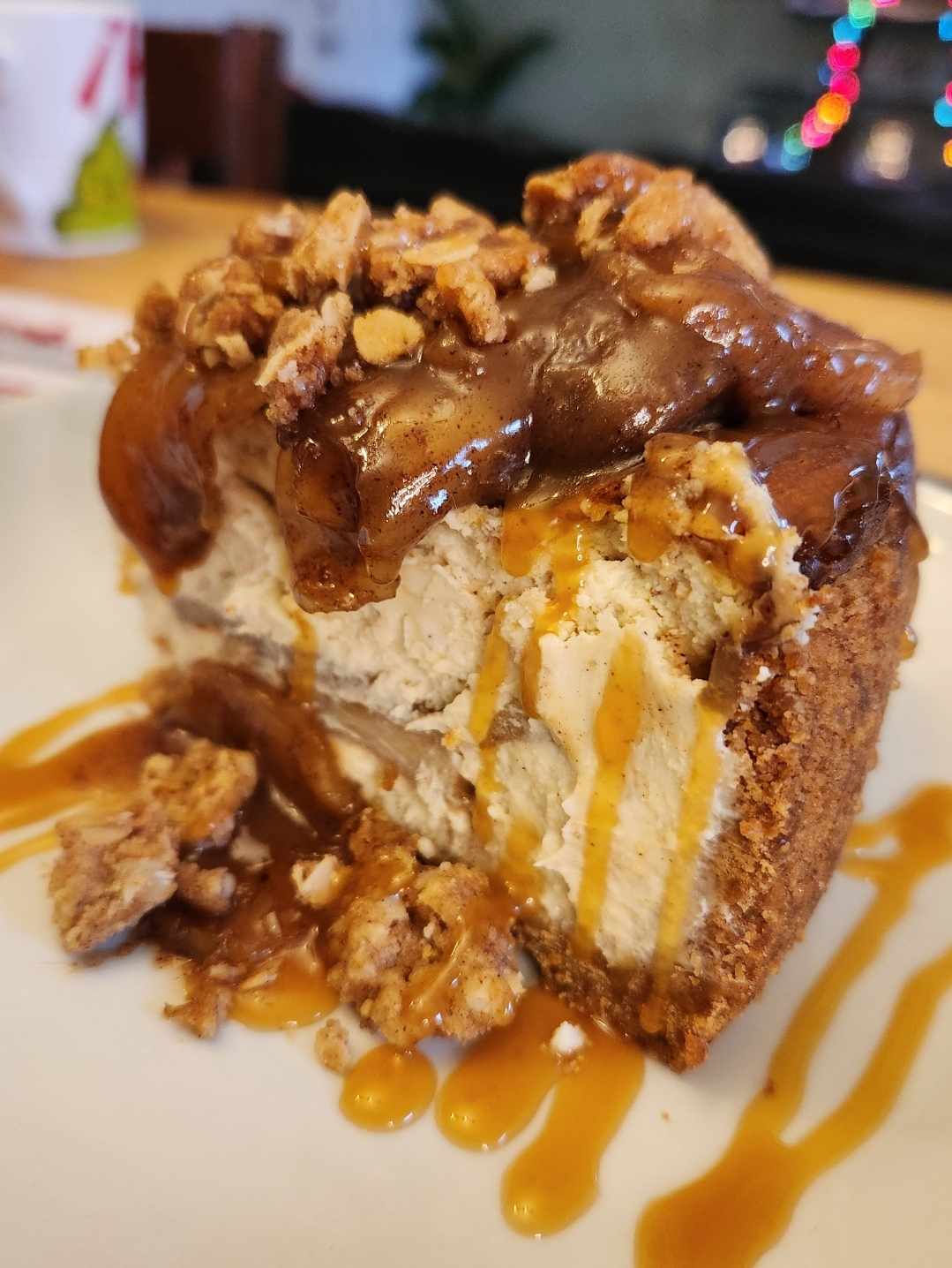 Salted Caramel Apple pie Cheesecake