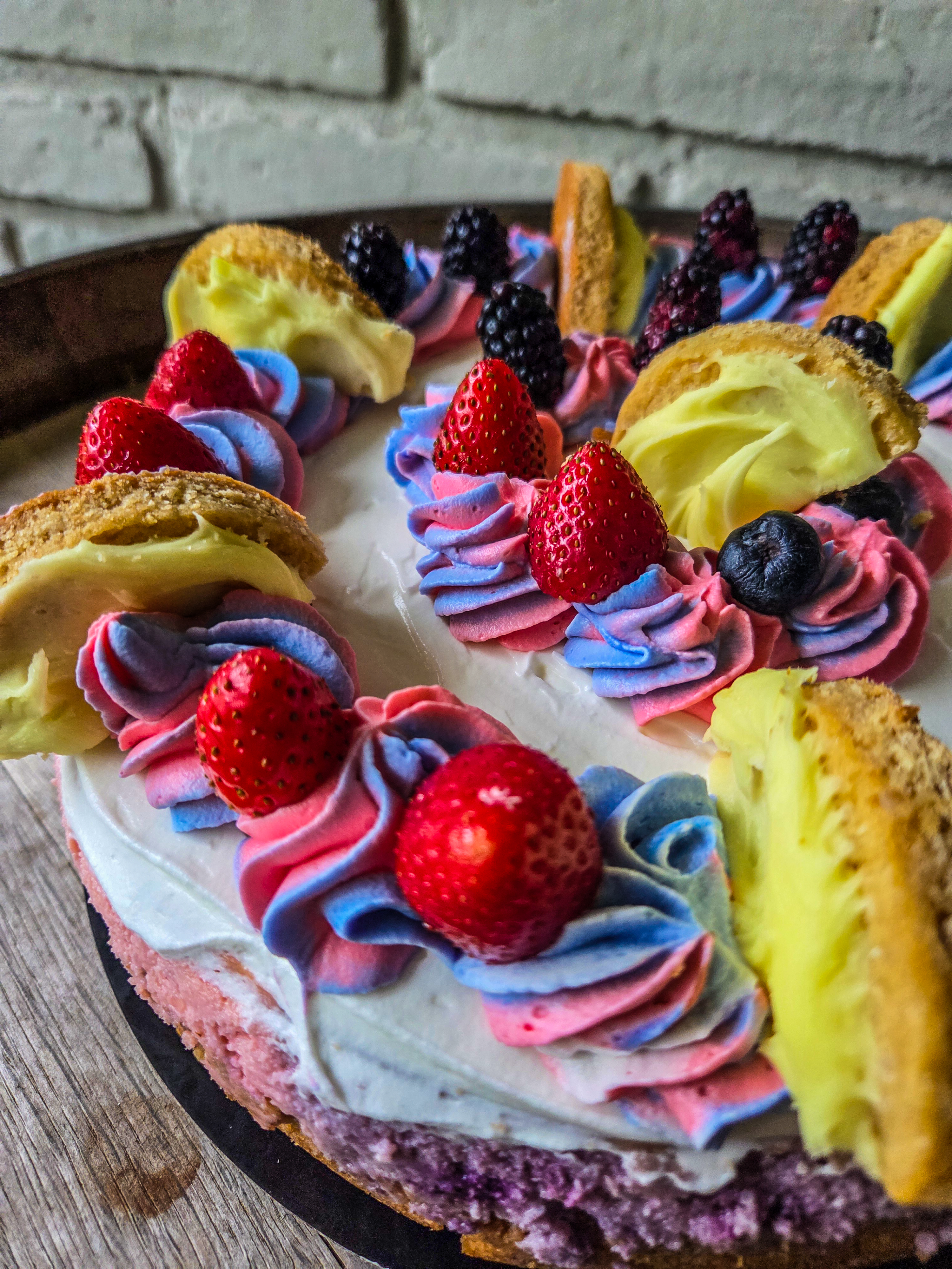 Triple Berry Lemon Cheesecake