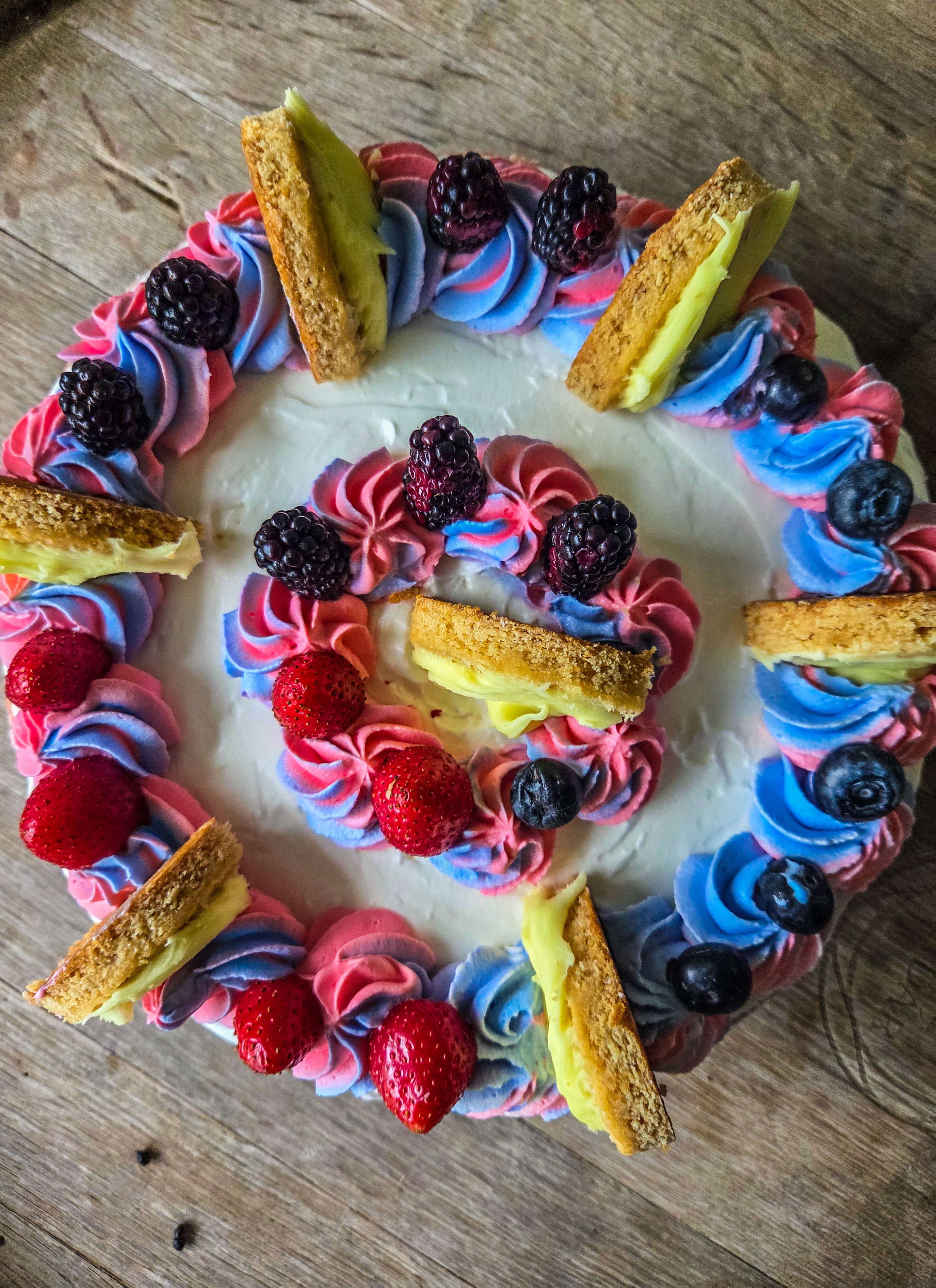 Triple Berry Lemon Cheesecake