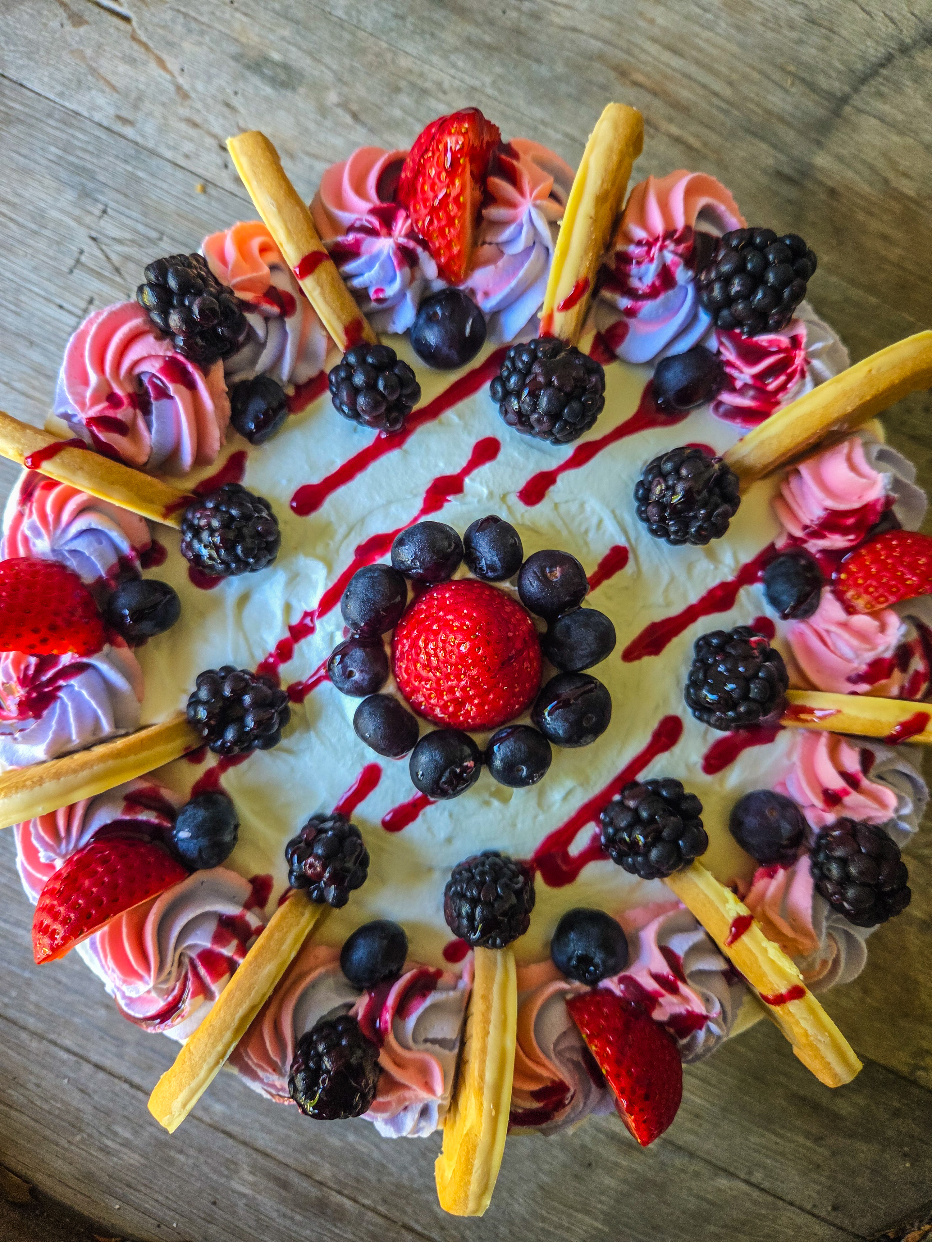 Triple Berry Lemon Cheesecake