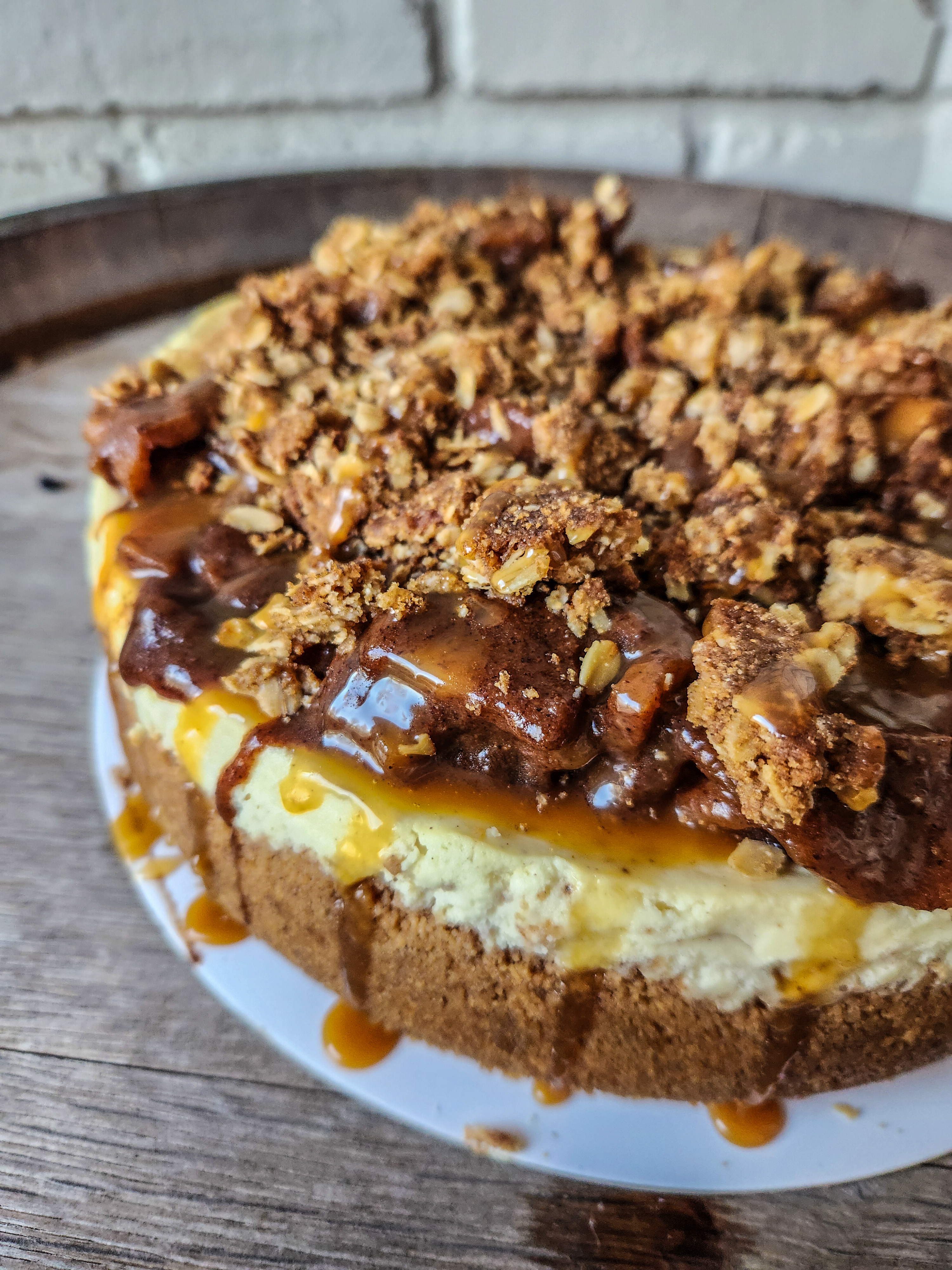 Salted Caramel Apple pie Cheesecake