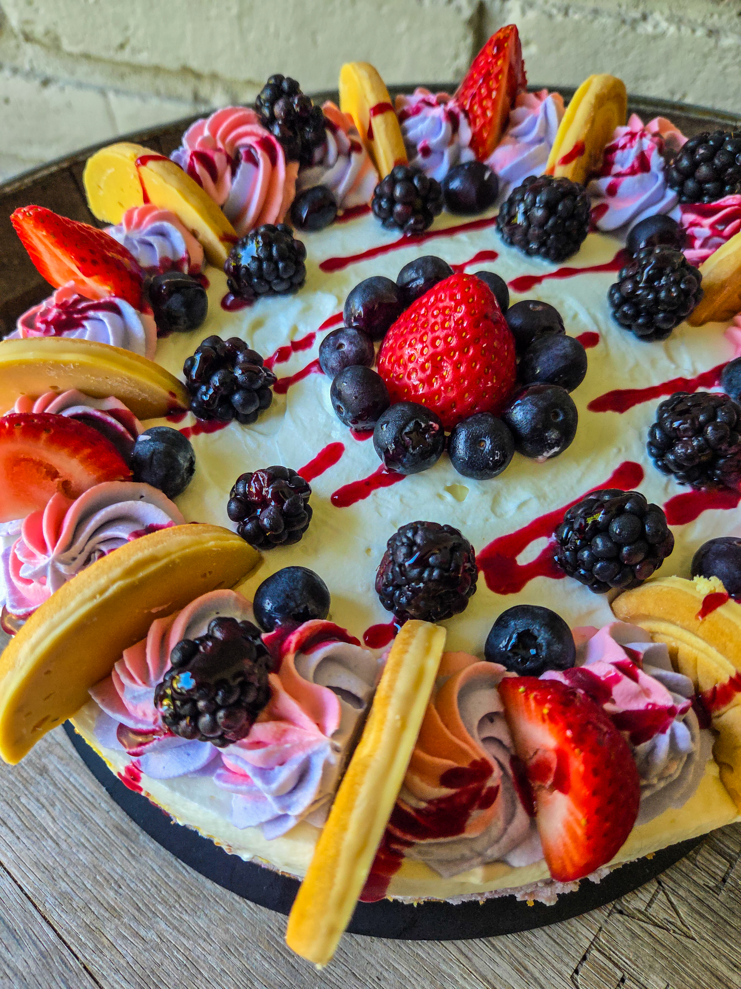 Triple Berry Lemon Cheesecake