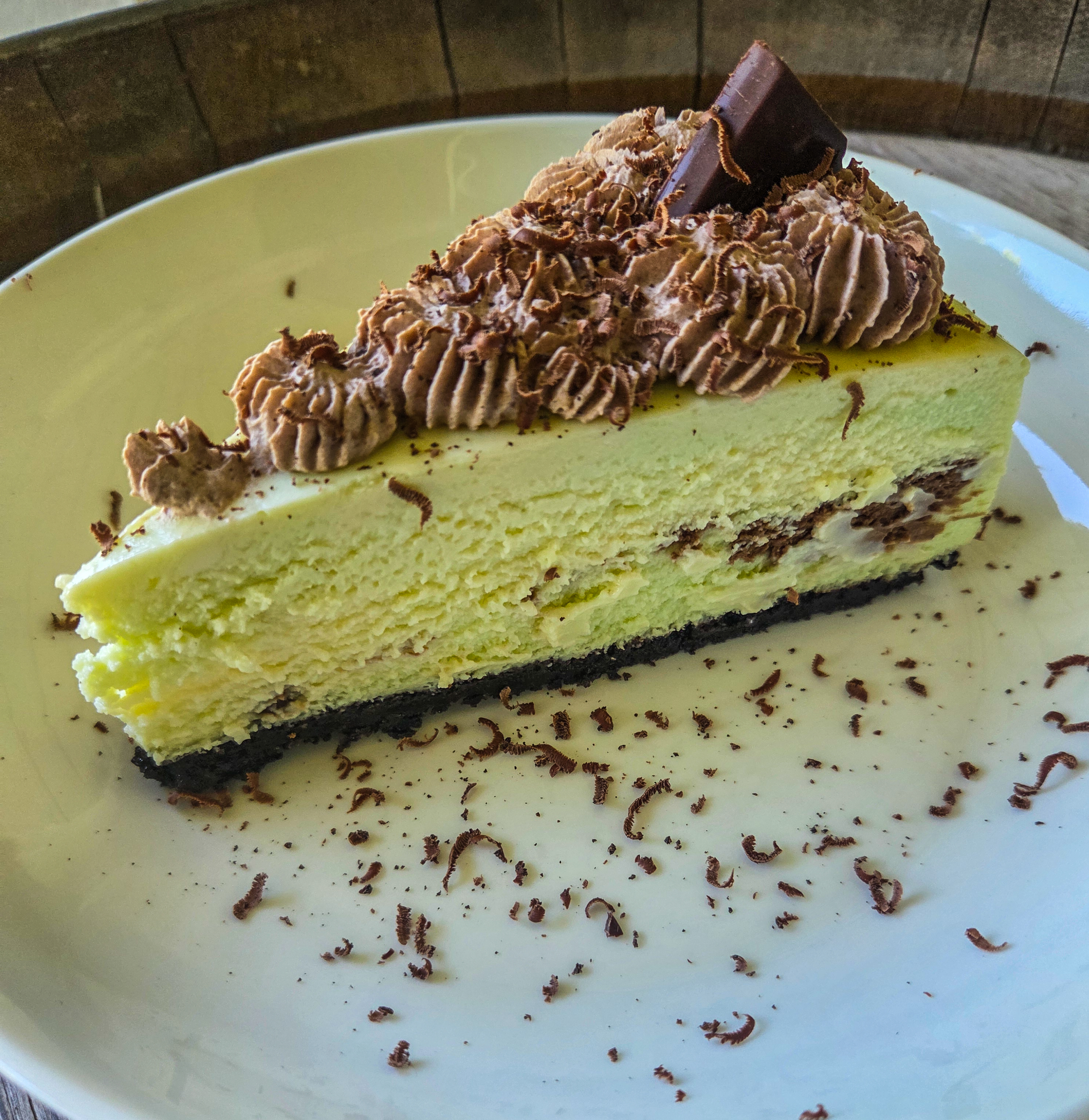 Mint Chocolate Chip Cheesecake 