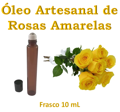 Óleo Artesanal de Rosas Amarelas