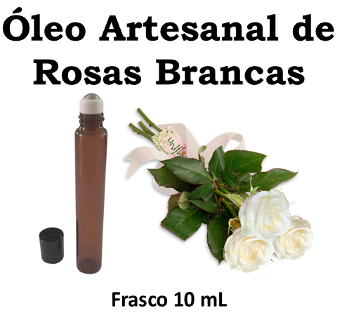 Óleo Artesanal de Rosas Brancas